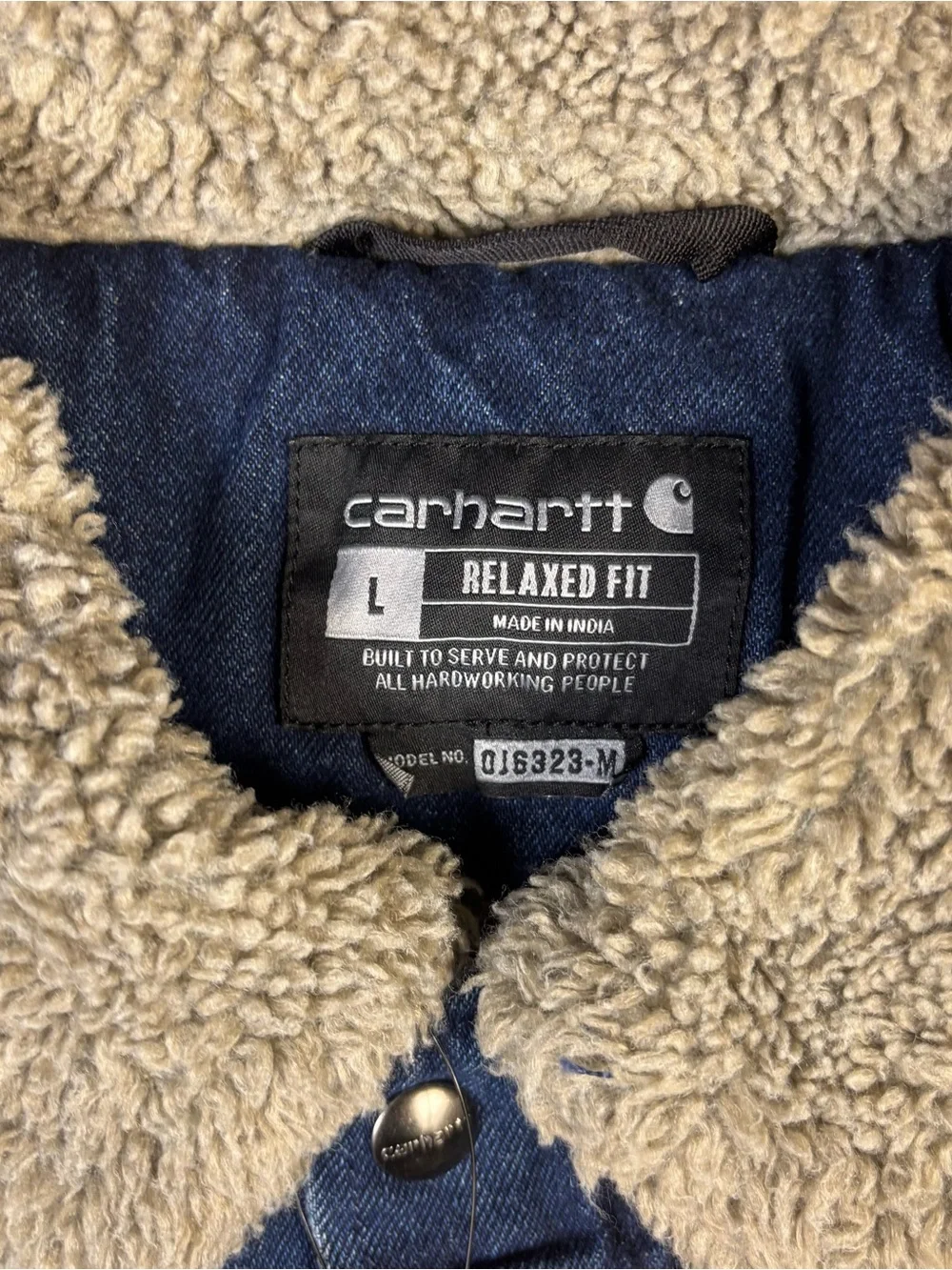 Brand New With Tags (NWT) Carhartt Men's Denim Sherpa-Lined Jacket